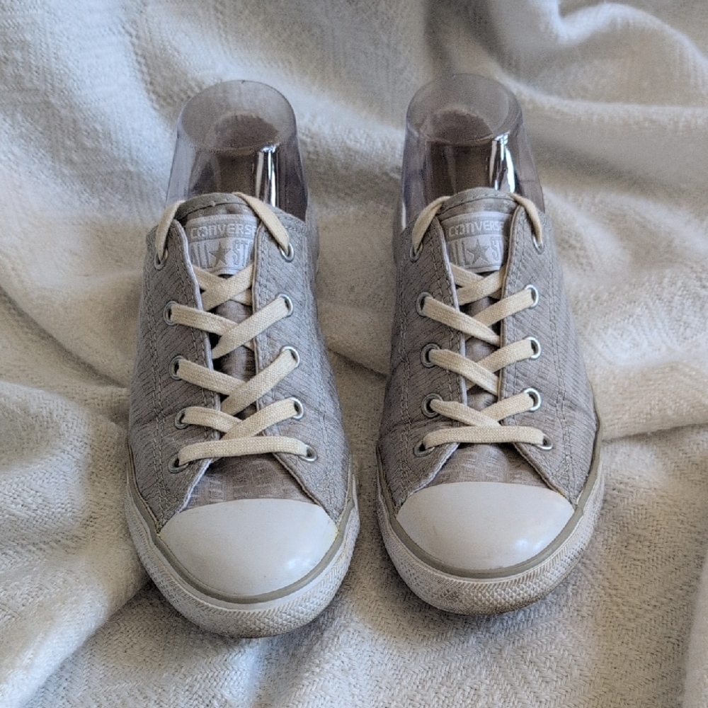 Converse Rare Pattern Light Gray Canvas Sneakers - image 1